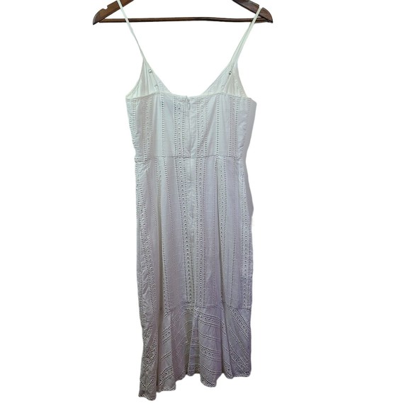 Banana Republic White Strapless Eyelet Dress Womens 2 - Picture 2 of 6